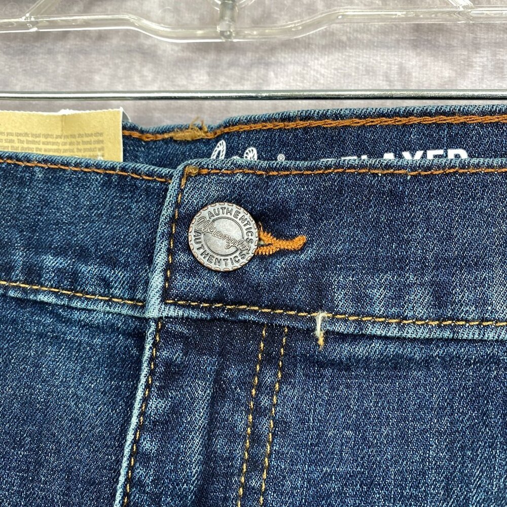 Wrangler Retro  Relaxed Boot Cut Jeans Mens 42x34 Blue Dark Faded Wash New NWT - Picture 4 of 13